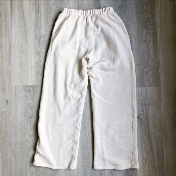 Cream Brandy Melville Wide Leg Sweatpants - Picture 2 of 4
